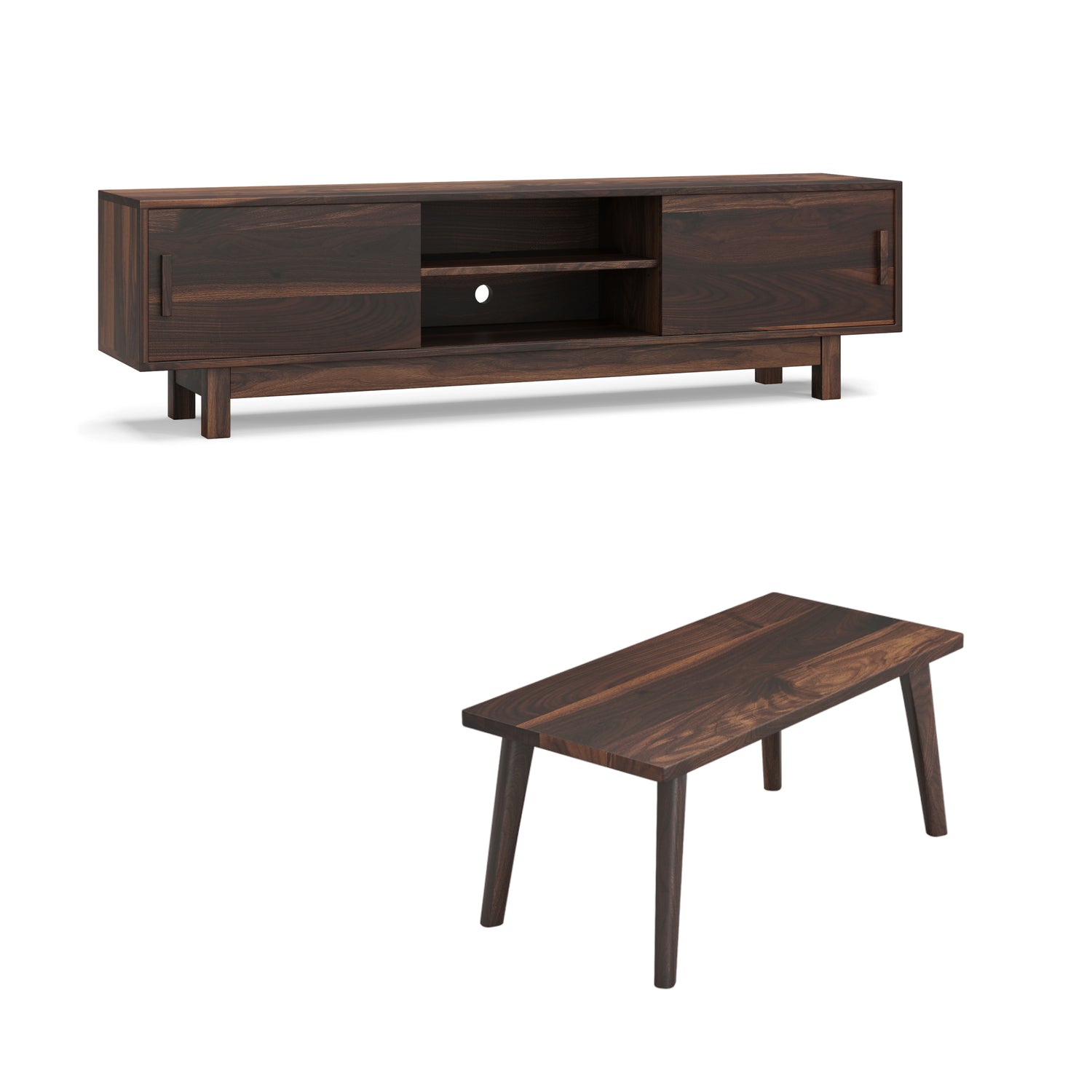 OOM TV unit and Oslo coffee table