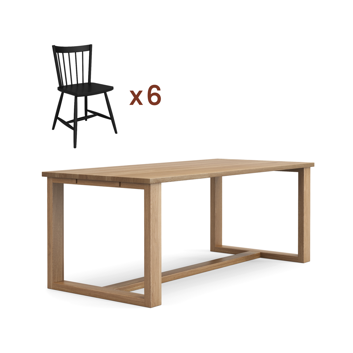 Ensemble table Arwin + chaises