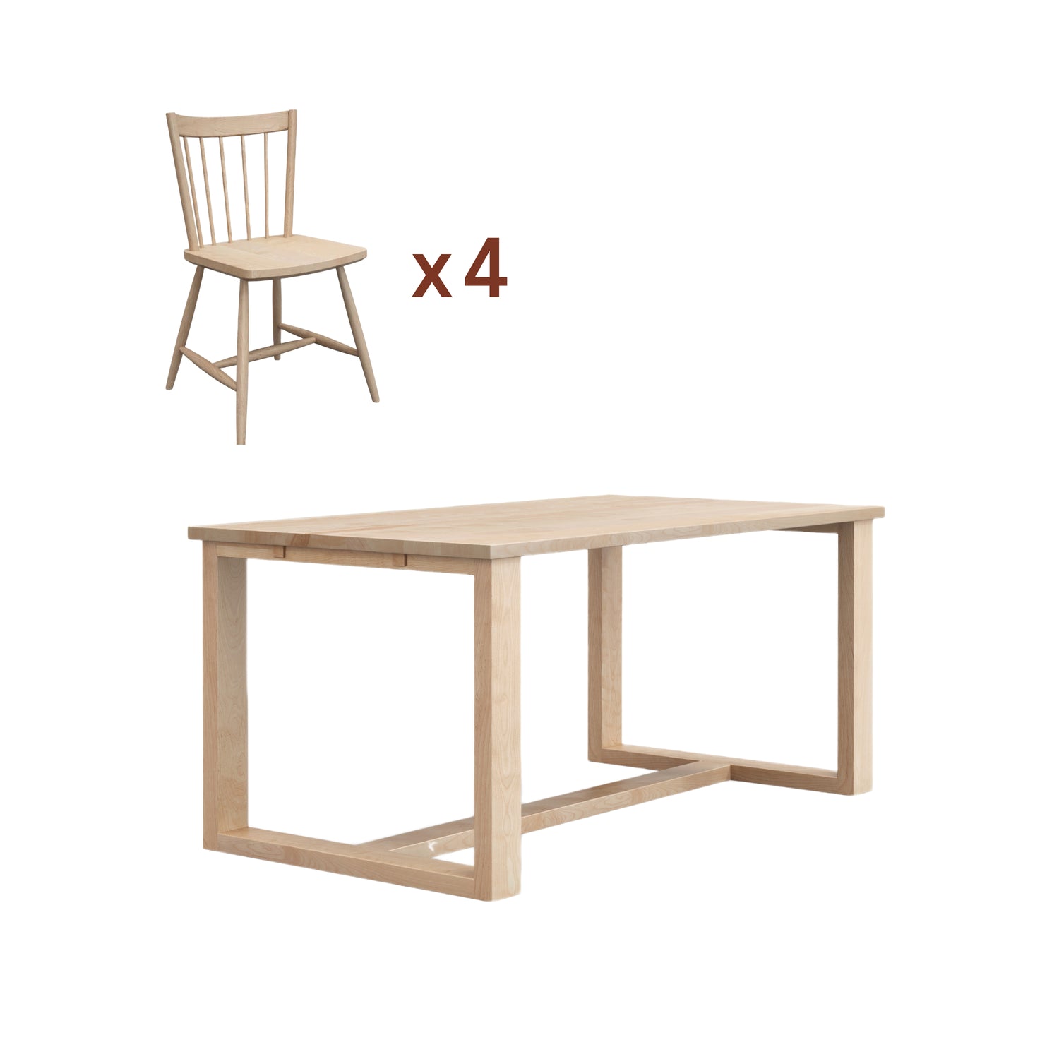 Ensemble table Arwin + banc + chaises