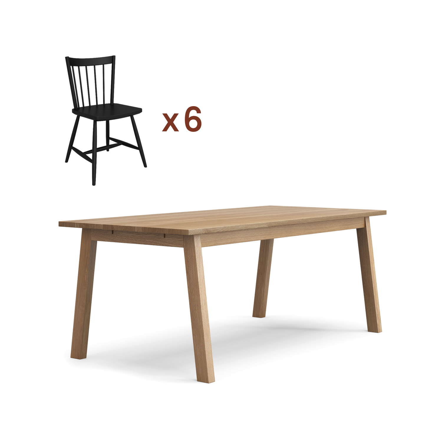 Ensemble table Luft + chaises