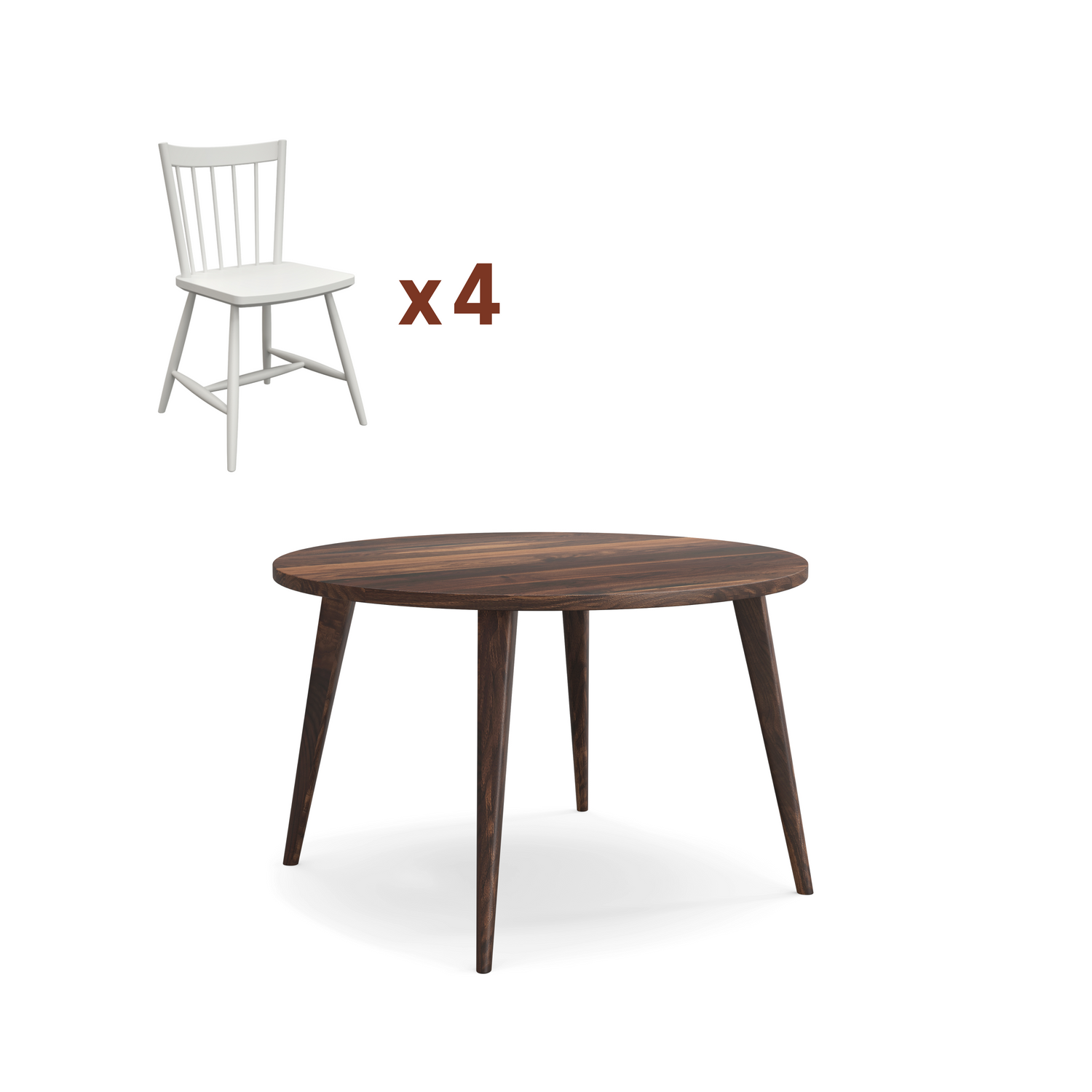 Ensemble table ronde Oslo + chaises