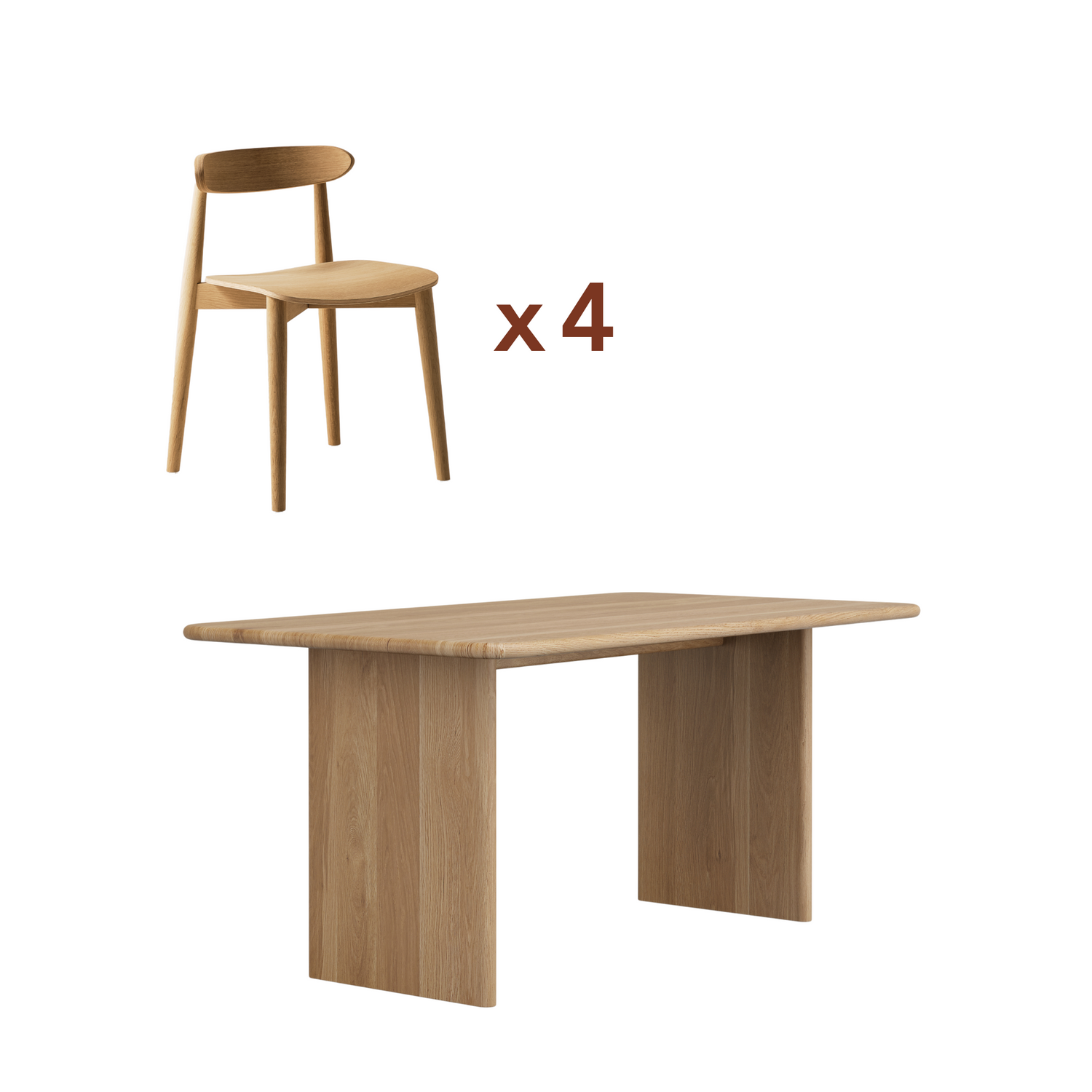 Asa table + Mori chairs bundle
