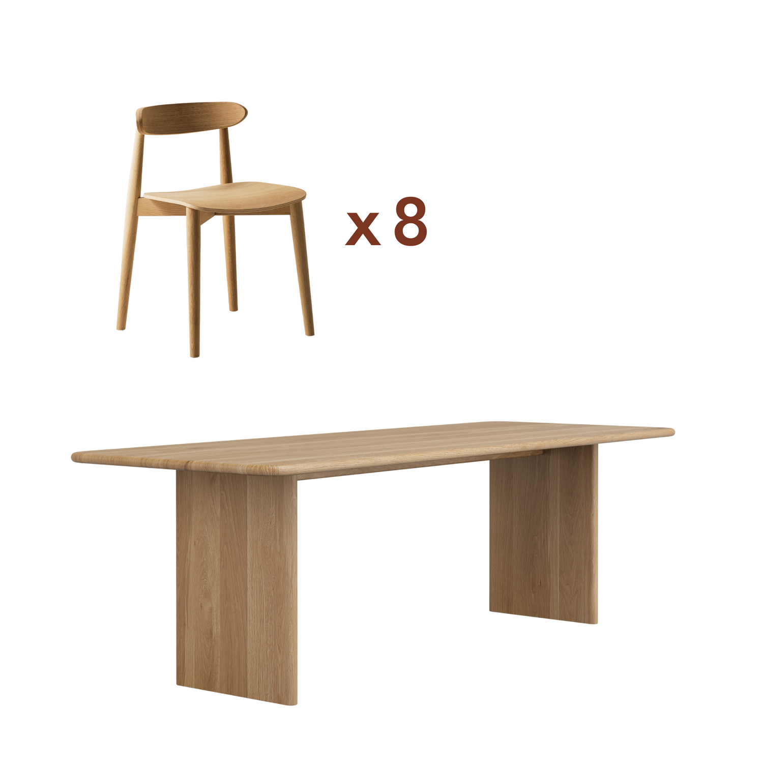 Asa table + Mori chairs bundle
