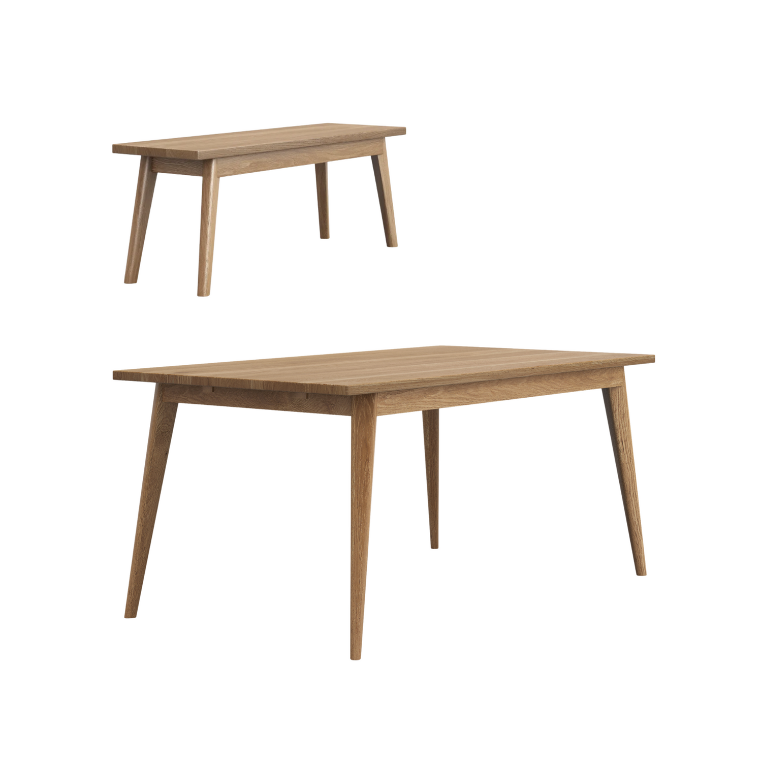Ensemble table et banc Oslo
