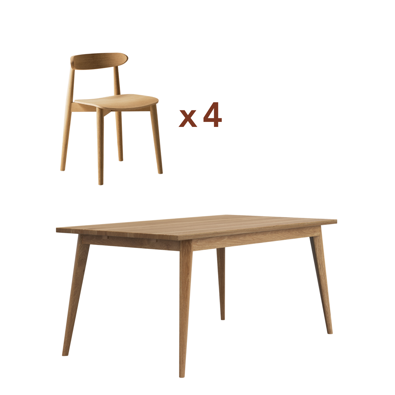 Oslo table + Mori chairs bundle