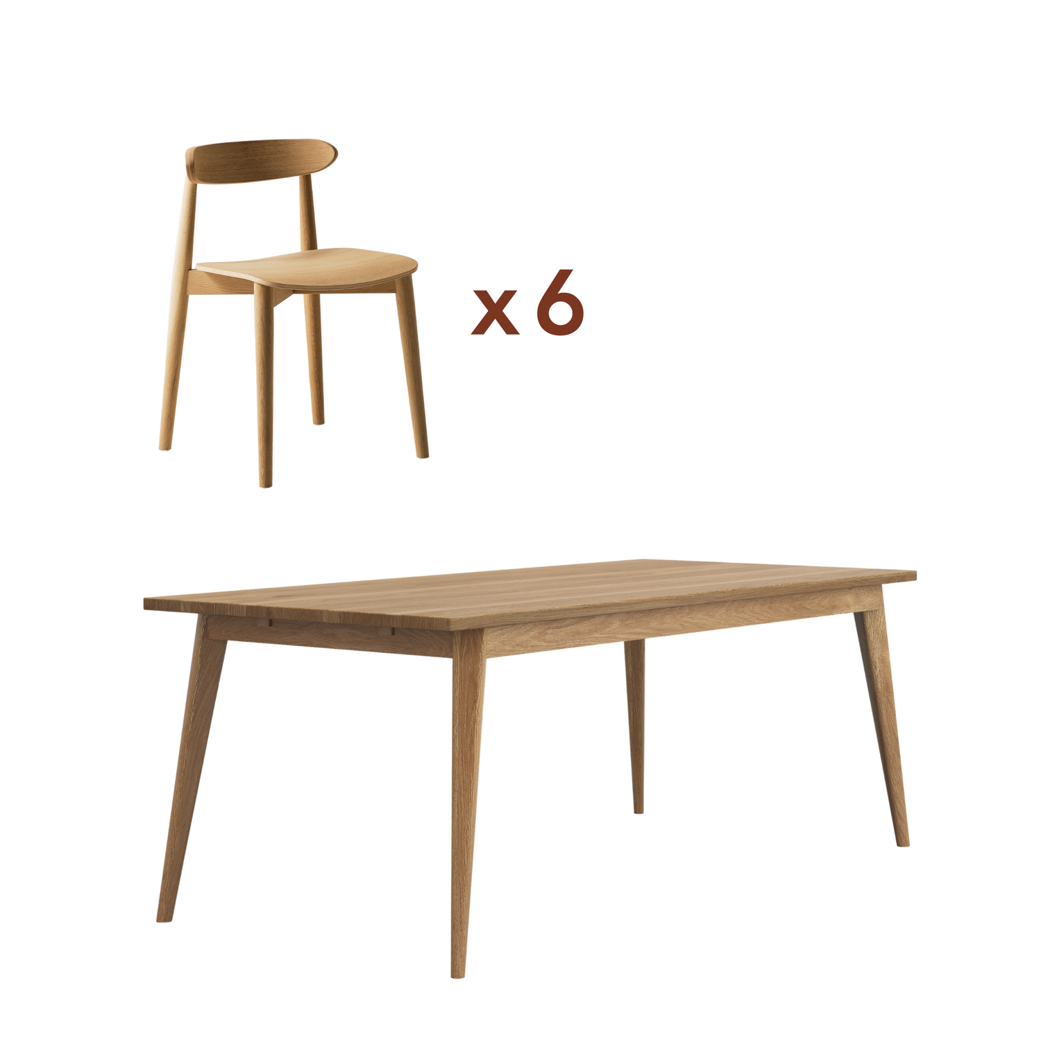 Oslo table + Mori chairs bundle