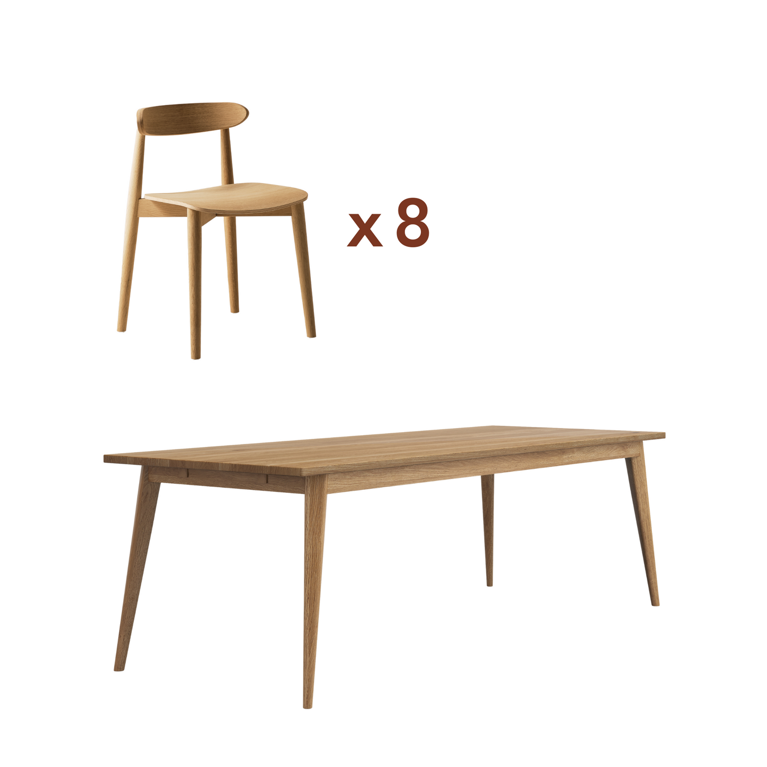 Oslo table + Mori chairs bundle